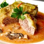 Cabbage rolls from young cabbage