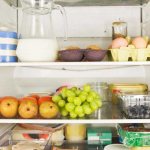 Refrigerator with food
