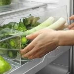 Storing greens and vegetables in the refrigerator
