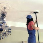 How to wash a ceiling painted with water-based paint