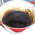 how to clean burnt jam