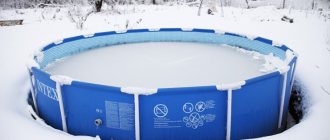 How to prepare and where to store a frame pool in winter