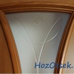 Interior door with frosted glass
