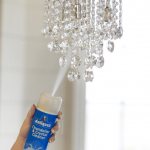 The product is applied to the chandelier