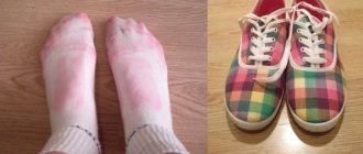 Shoe-dyed socks