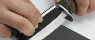 Features of knife sharpening