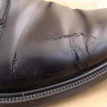 scratched leather on shoes