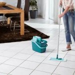 Tile floor cleaning process