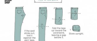 Simple rules for storing jeans