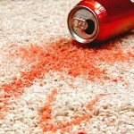 Soda stain on carpet