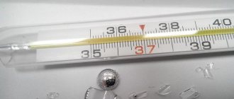 Broken thermometer with mercury droplets
