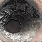Soot in the bathhouse pipe