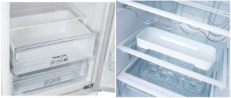 Съёмные части холодильника