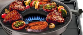 Grill pan-gas. How to use, recipes 