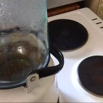 sterilizing jars over a kettle