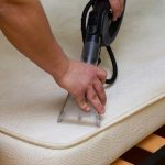 Dry cleaning the mattress