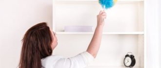 remove dust with a broom