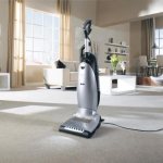 Upright vacuum cleaner with bag