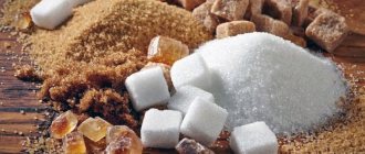 types of sugar